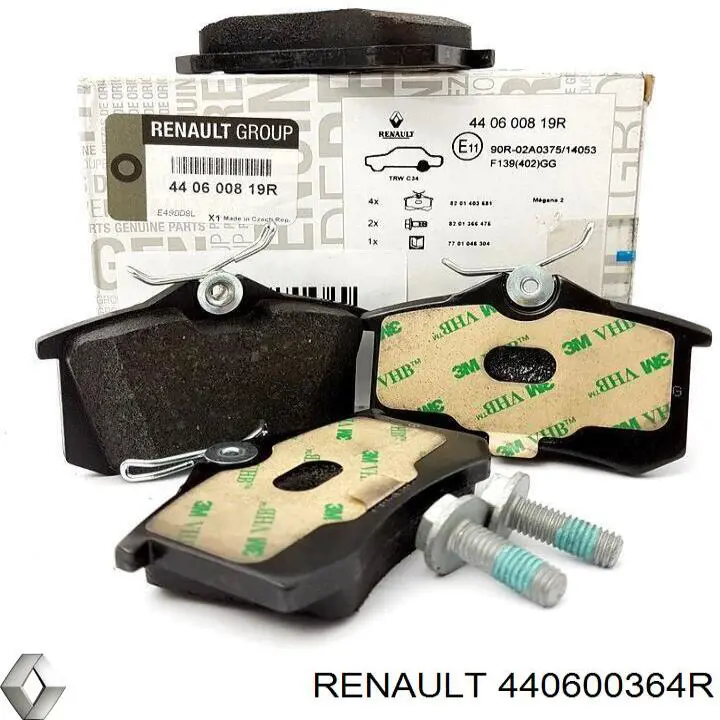 440600364R Renault (RVI) колодки тормозные задние дисковые