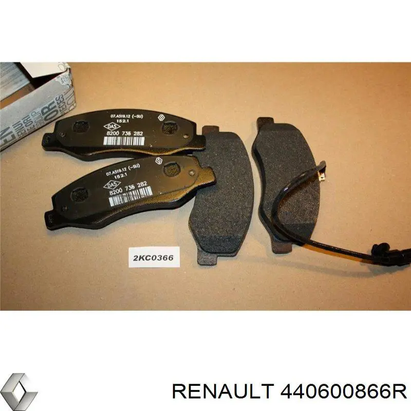 440600866R Renault (RVI) колодки тормозные задние дисковые