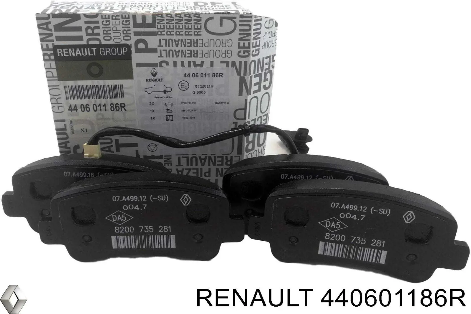 Купить 440601186R Renault (RVI) Колодки тормозные задние, дисковые