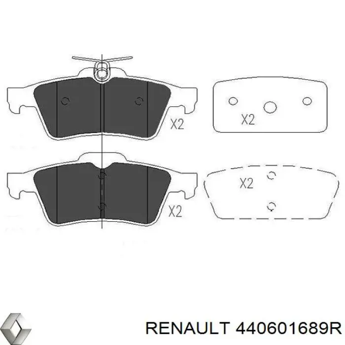 Колодки дисковые  Renault (RVI) 440601689R цена, от 39.80 USD