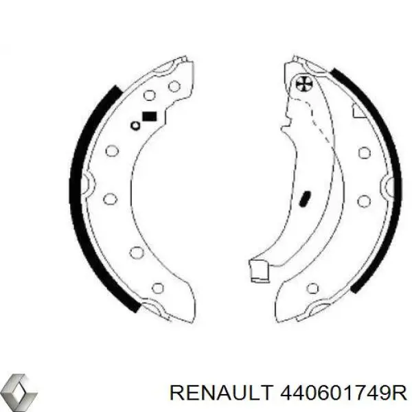 Колодки тормозные задние барабанные Renault (RVI) 440601749R
