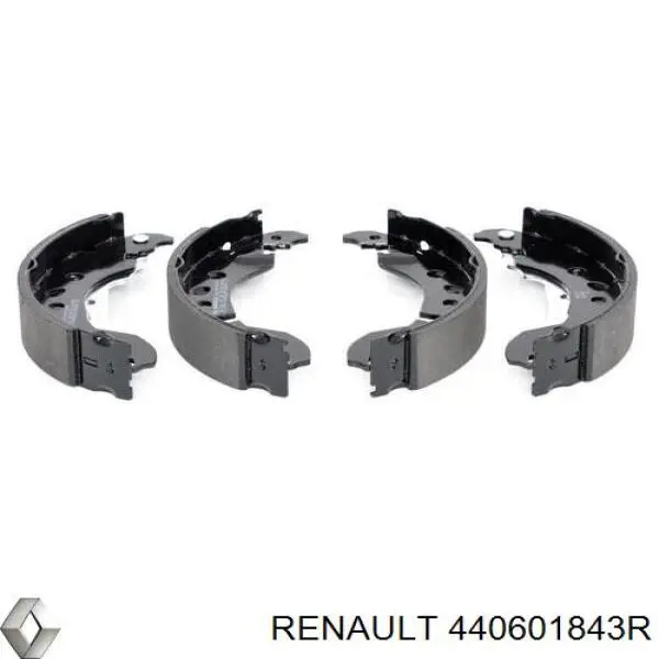 Купить 440601843R Renault (RVI) Задние барабанные тормозные колодки