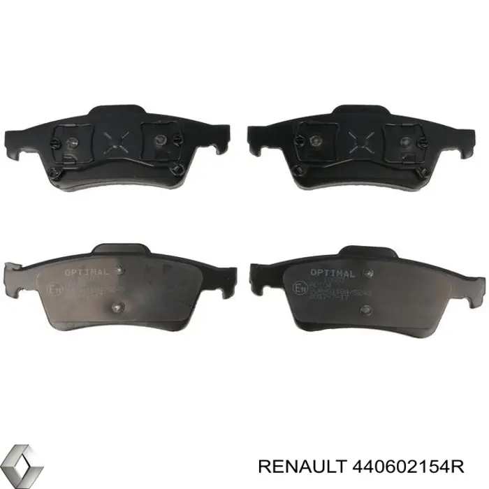 440602154R Renault (RVI) колодки тормозные задние дисковые