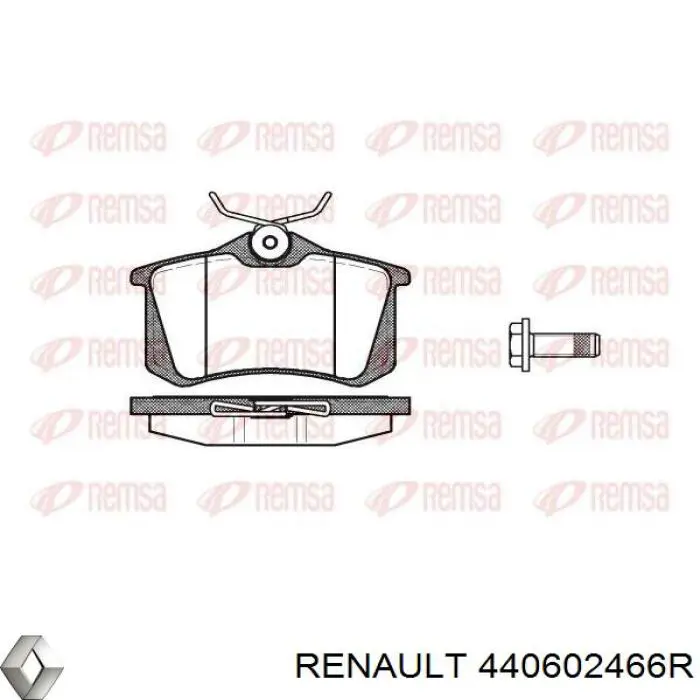 Задние тормозные колодки 440602466R Renault (RVI)