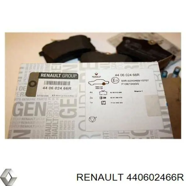 Купить 440602466R Renault (RVI) Колодки тормозные задние, дисковые