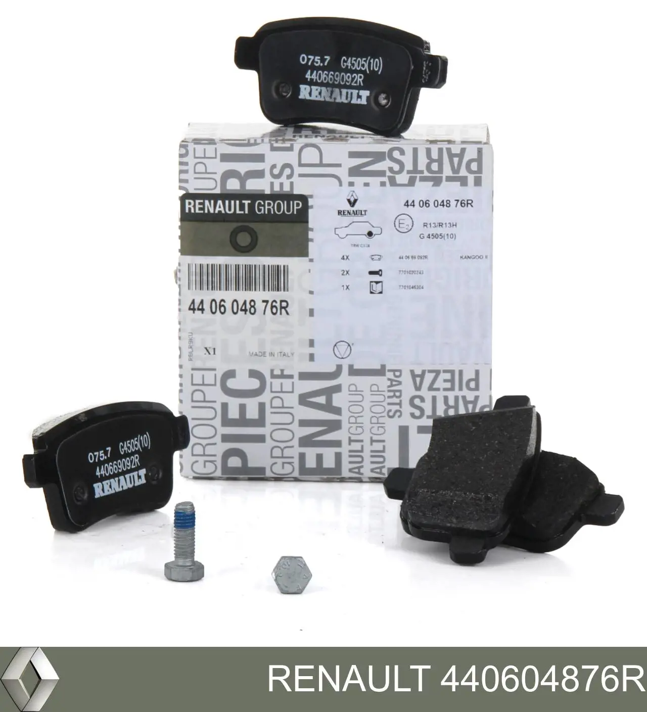 Колодки тормозные задние дисковые Renault (RVI) 440604876R