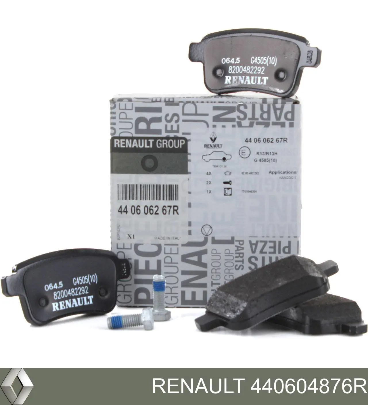 Задние тормозные колодки 440604876R Renault (RVI)