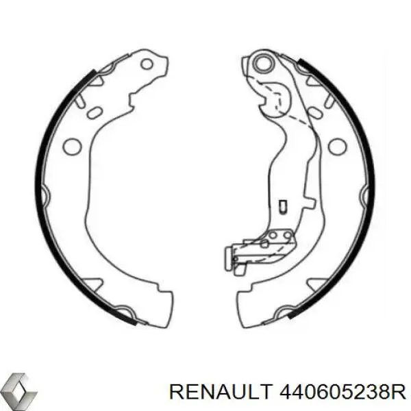 440605238R Renault (RVI) колодки тормозные задние барабанные