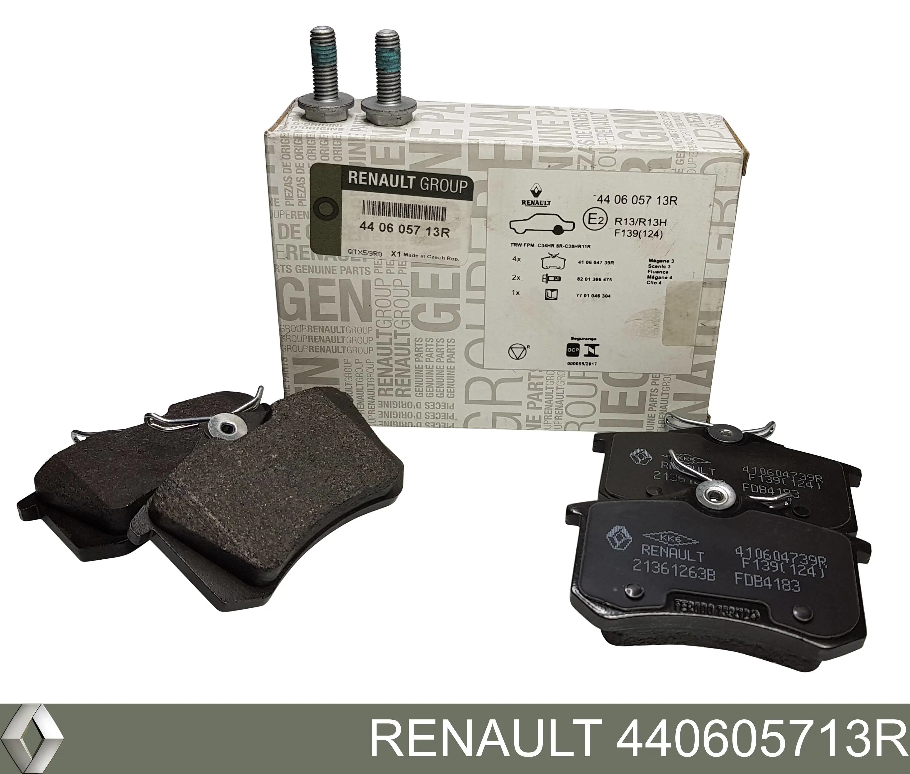 Колодки тормозные задние дисковые Renault (RVI) 440605713R