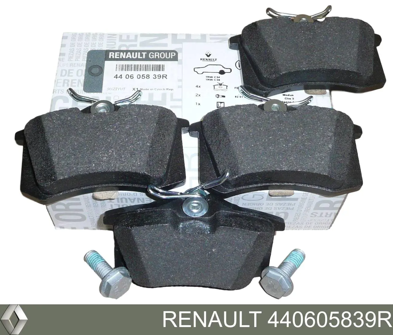 440605839R Renault (RVI) колодки тормозные задние дисковые
