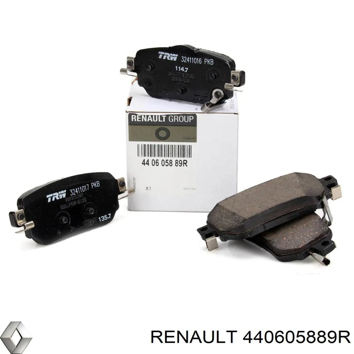 Купить 440605889R Renault (RVI) Колодки тормозные задние, дисковые