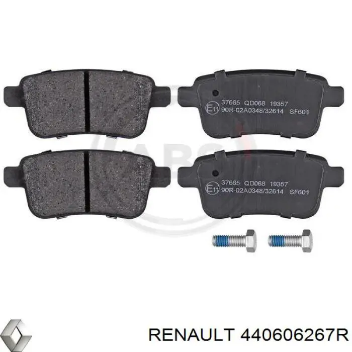 Задние тормозные колодки 440606267R Renault (RVI)