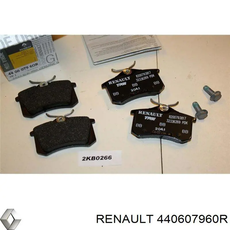 440607960R Renault (RVI) задние тормозные колодки