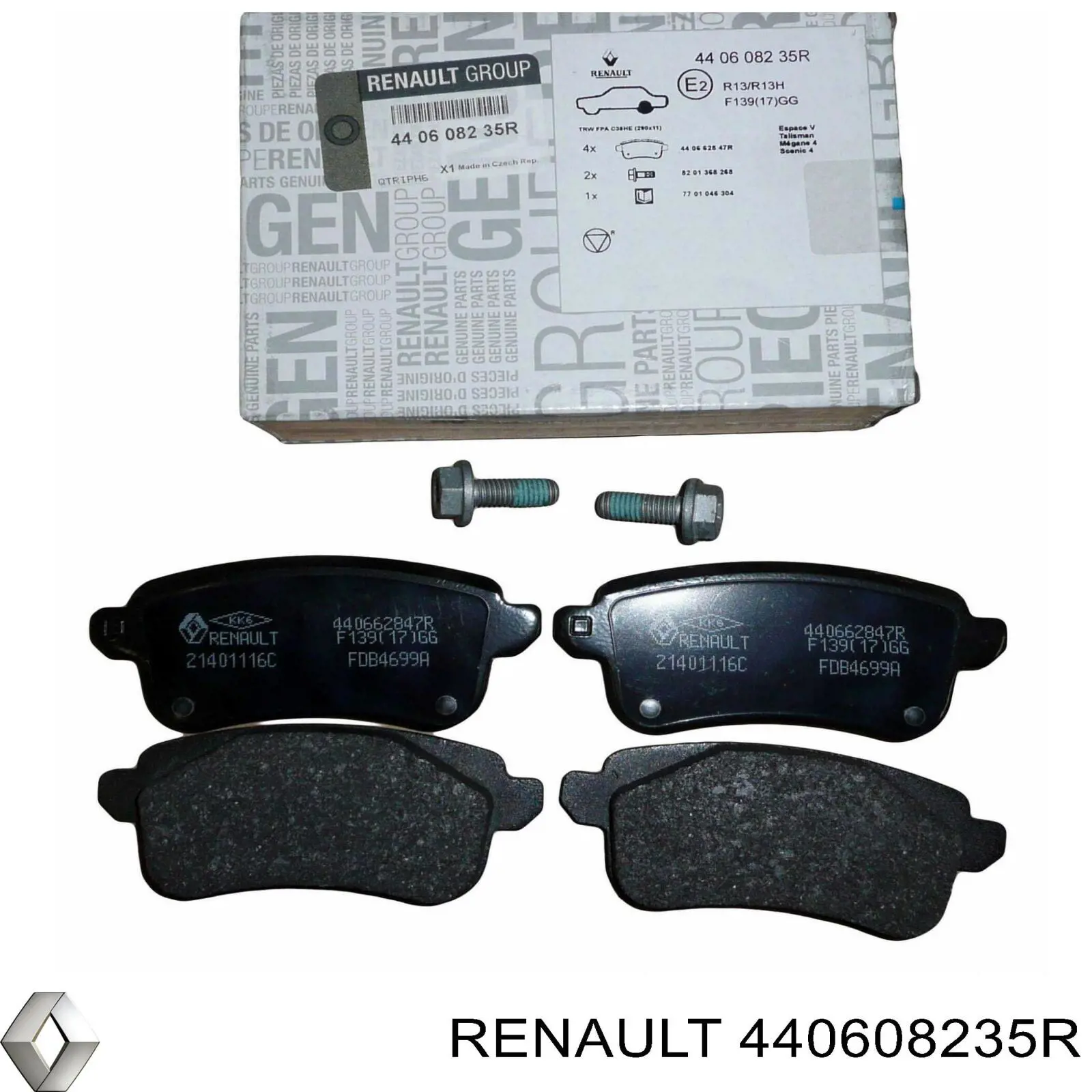 Колодки дисковые  Renault (RVI) 440608235R цена, от 40.88 USD