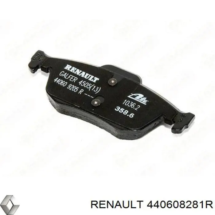 Sapatas do freio traseiras de disco 440608281R Renault (RVI)