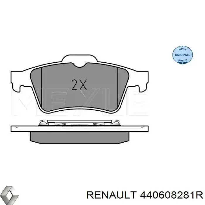 Sapatas do freio traseiras de disco Renault (RVI) 440608281R