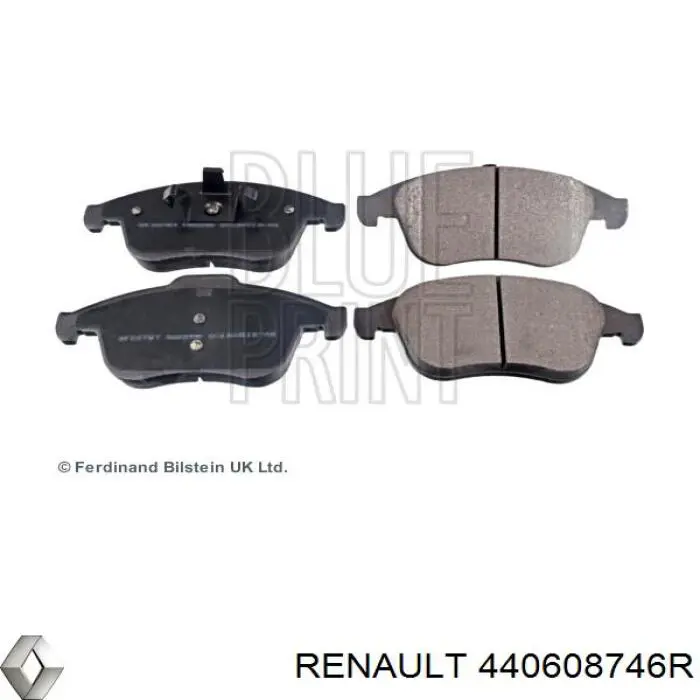 440608746R Renault (RVI) колодки тормозные передние дисковые