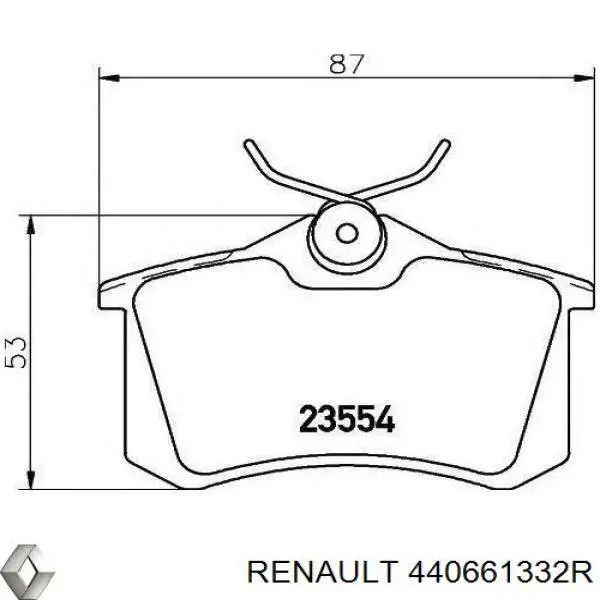 440661332R Renault (RVI) колодки тормозные задние дисковые