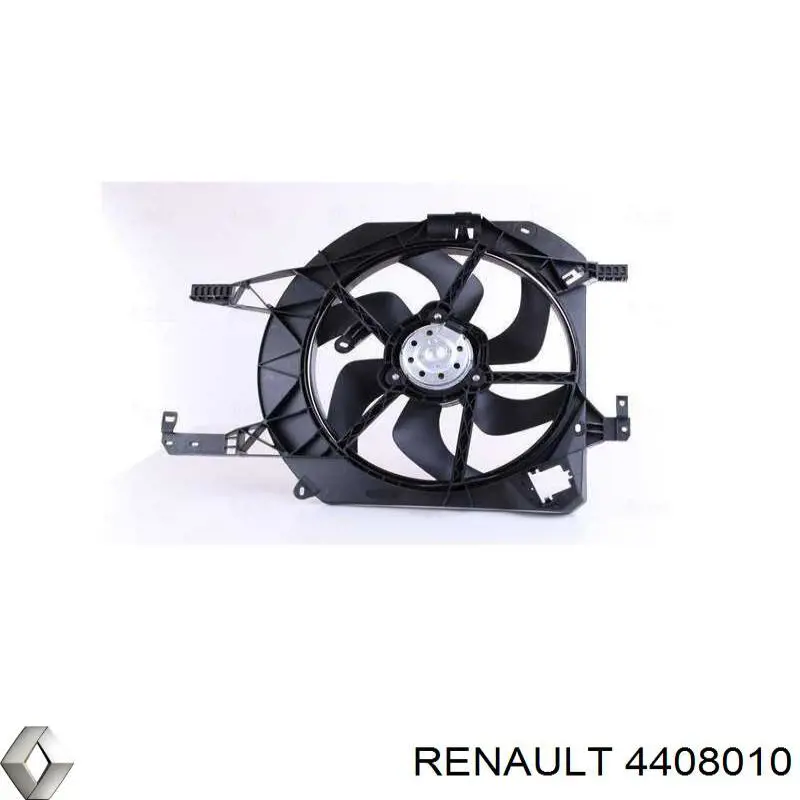 4408010 Renault (RVI) difusor do radiador de esfriamento, montado com motor e roda de aletas