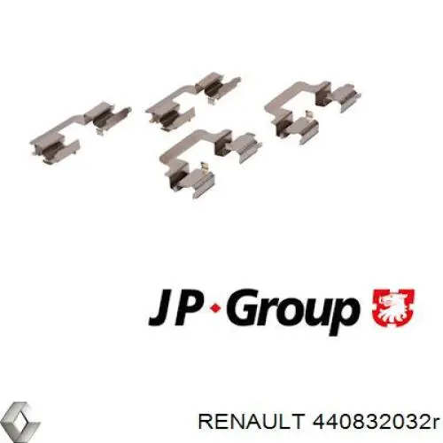 Комплект пружинок крепления дисковых колодок передних Renault (RVI) 440832032R