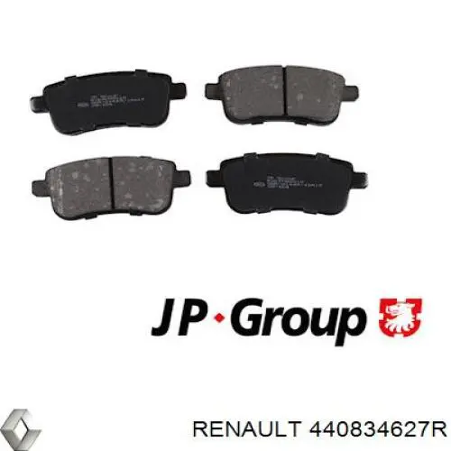 440834627R Renault (RVI) sapatas do freio traseiras de disco