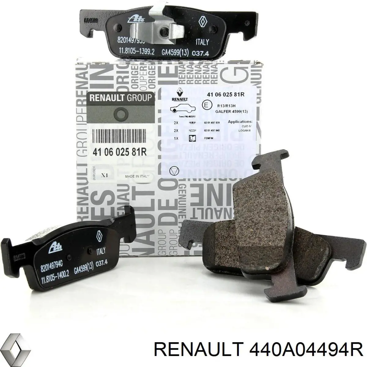 Ремкомплект тормозов задних Renault (RVI) 440A04494R