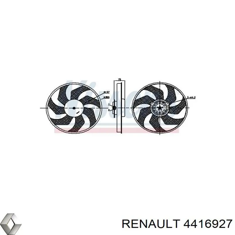 Вентилятор охлаждения Renault (RVI) 7701066102