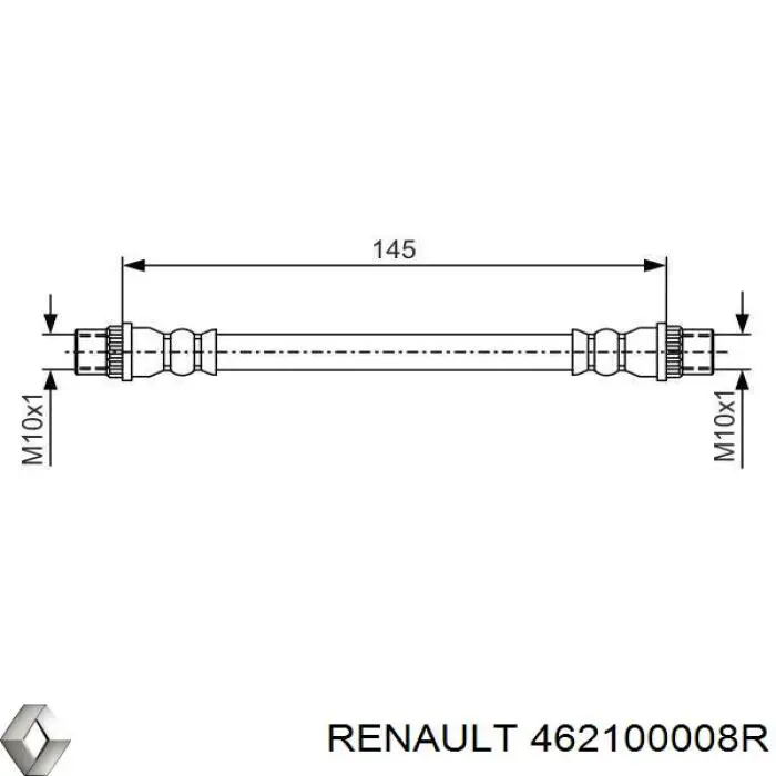Тормозной шланг задний Renault (RVI) 462100008R цена, от 6.87 USD