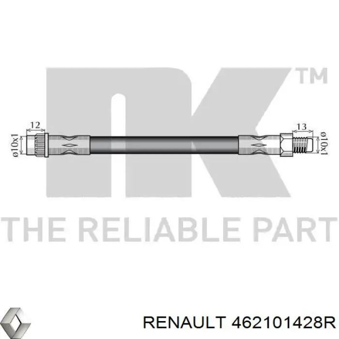 462101428R Renault (RVI) Гибкая тормозная трубка передняя