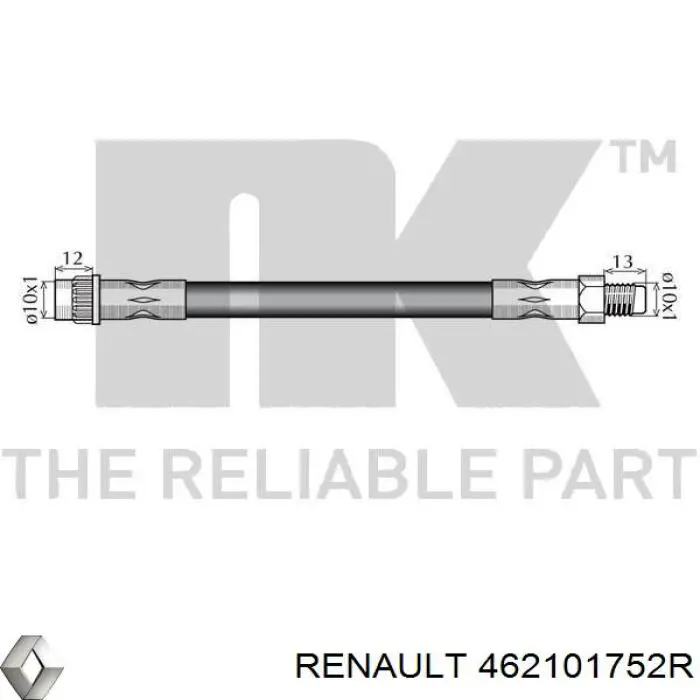 Шланг гальмівний задній 462101752R Renault (RVI)