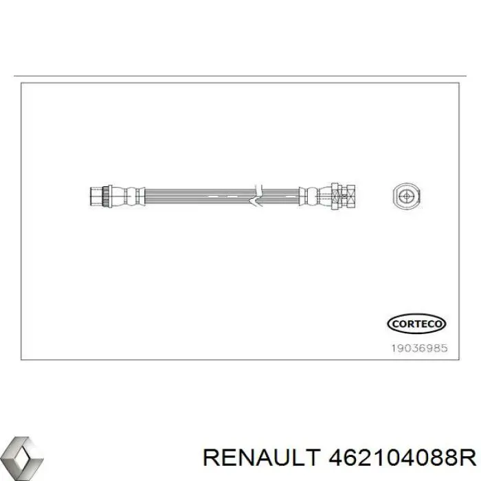 Шланг тормозной задний, левый Renault (RVI) 462104088R цена, от 11.04 USD