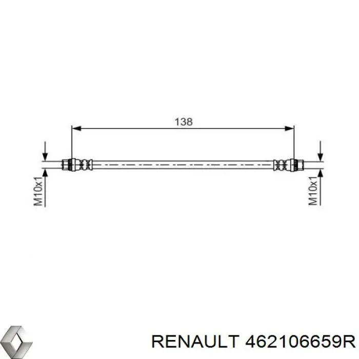 Задний тормозной шланг 462106659R Renault (RVI)