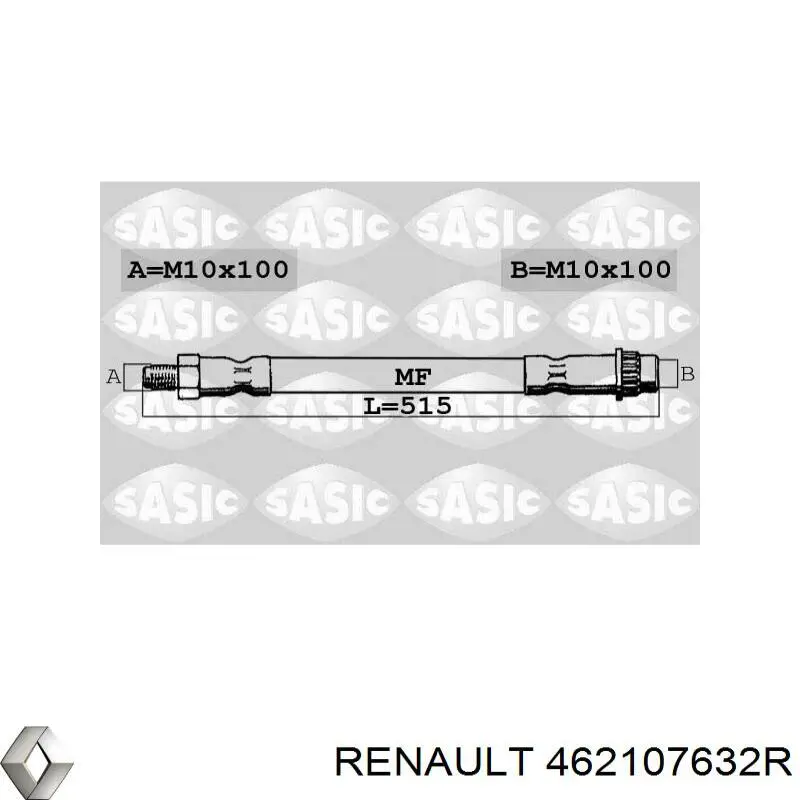 Шланг тормозной задний, правый Renault (RVI) 462107632R цена, от 13.03 USD