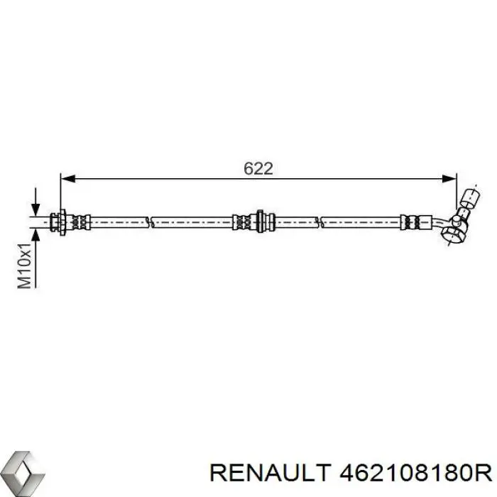Тормозной шланг Renault (RVI) 462108180R цена, от 27.03 USD