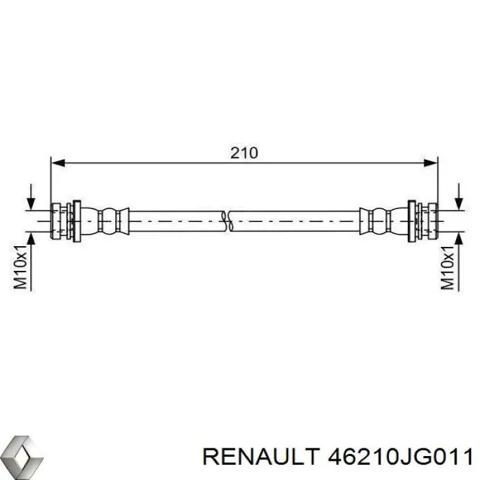 Задний тормозной шланг 46210JG011 Renault (RVI)