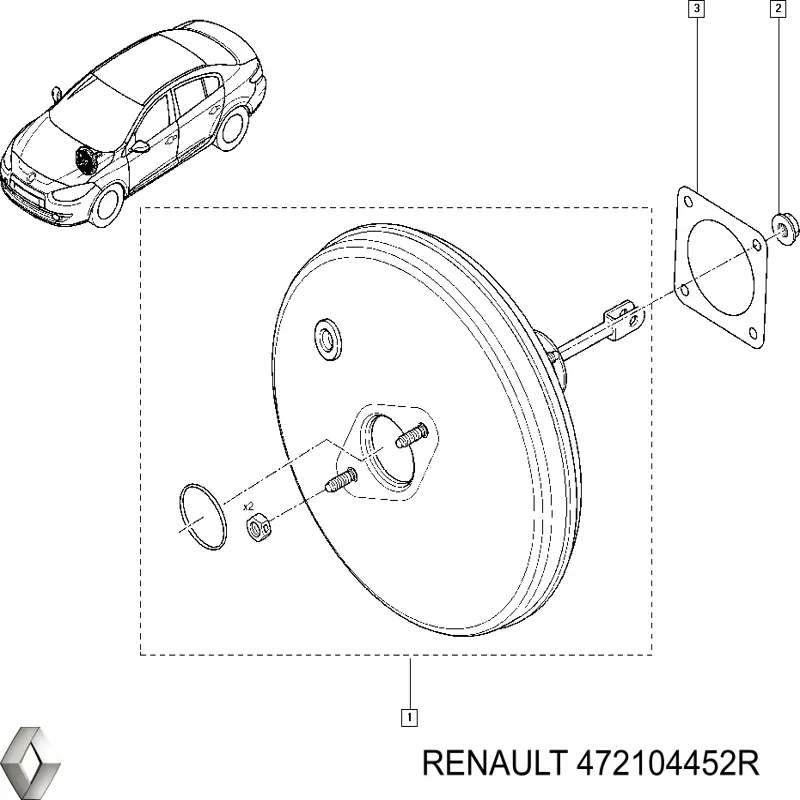 Вакуумник Renault (RVI) 472104452R цена, от 175.18 USD