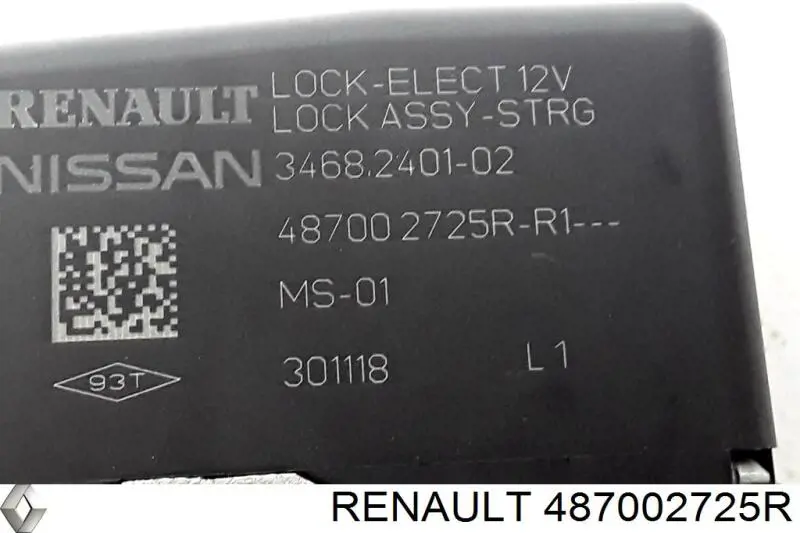 Механизм блокировки рулевого колеса 487002725R Renault (RVI)