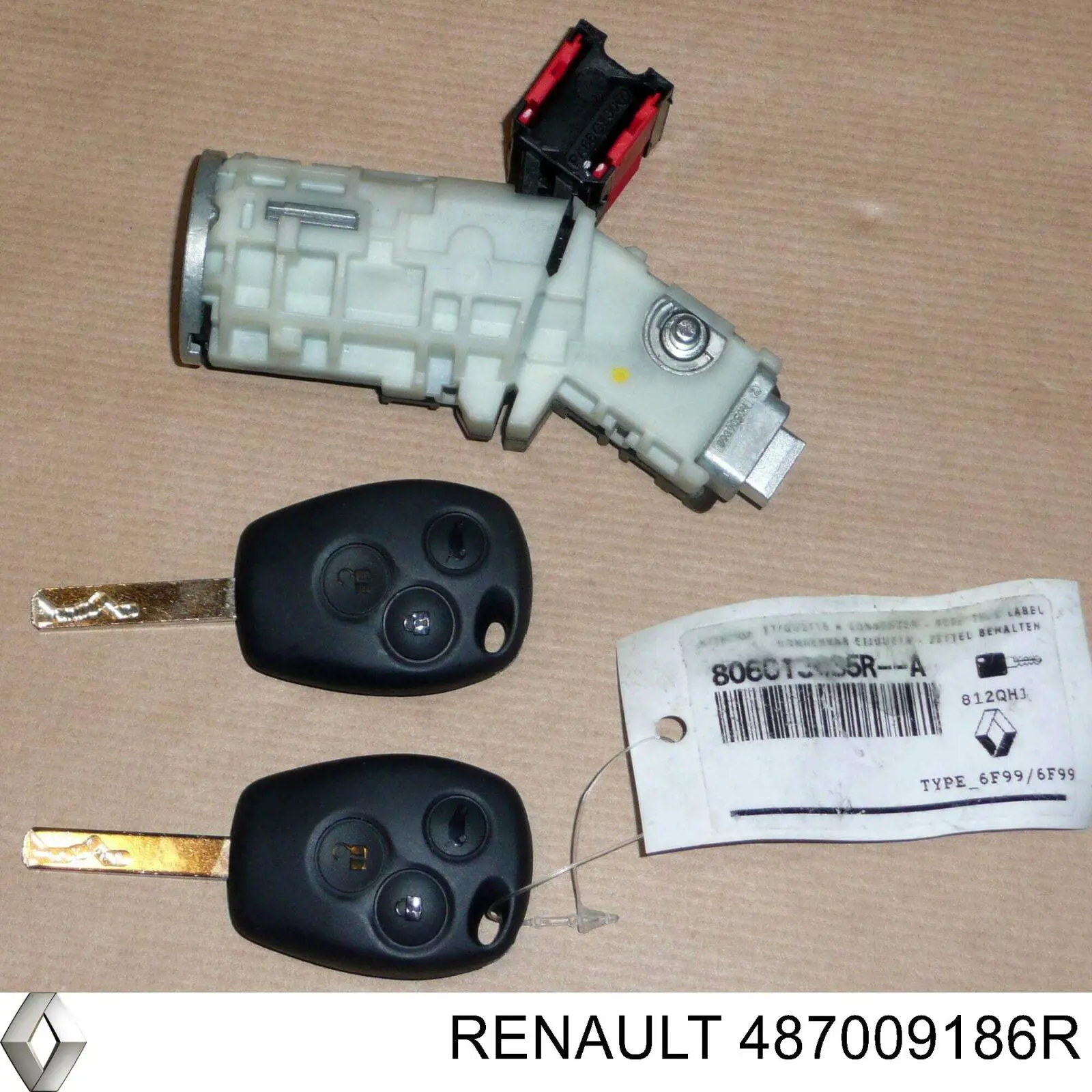 Замок зажигания, контактная группа Renault (RVI) 487009186R цена, от 13.72 USD