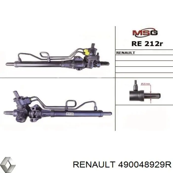 Рулевая рейка 490048929R Renault (RVI)