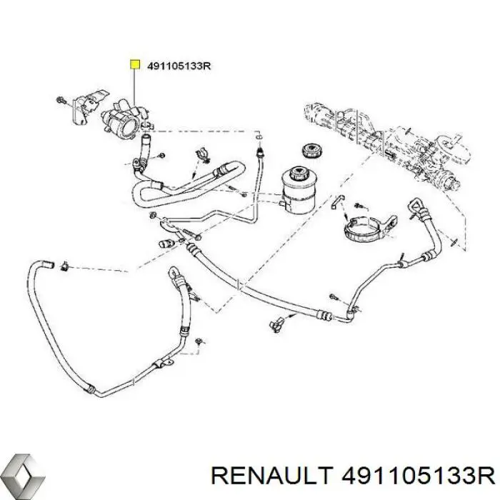 Насос ГУР 491105133R Renault (RVI)