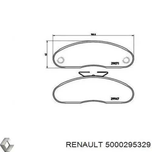 5000295329 Renault (RVI) передние тормозные колодки