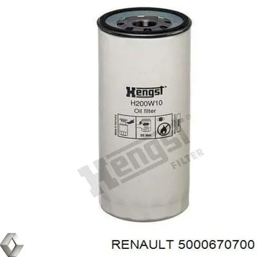 5000670700 Renault (RVI) масляный фильтр