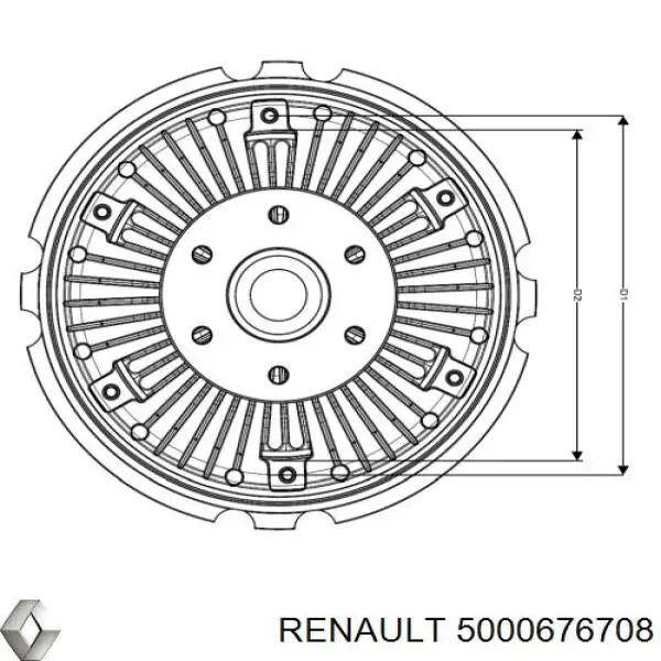 Вискозная муфта Renault (RVI) 5000676708 цена, от 426.63 USD
