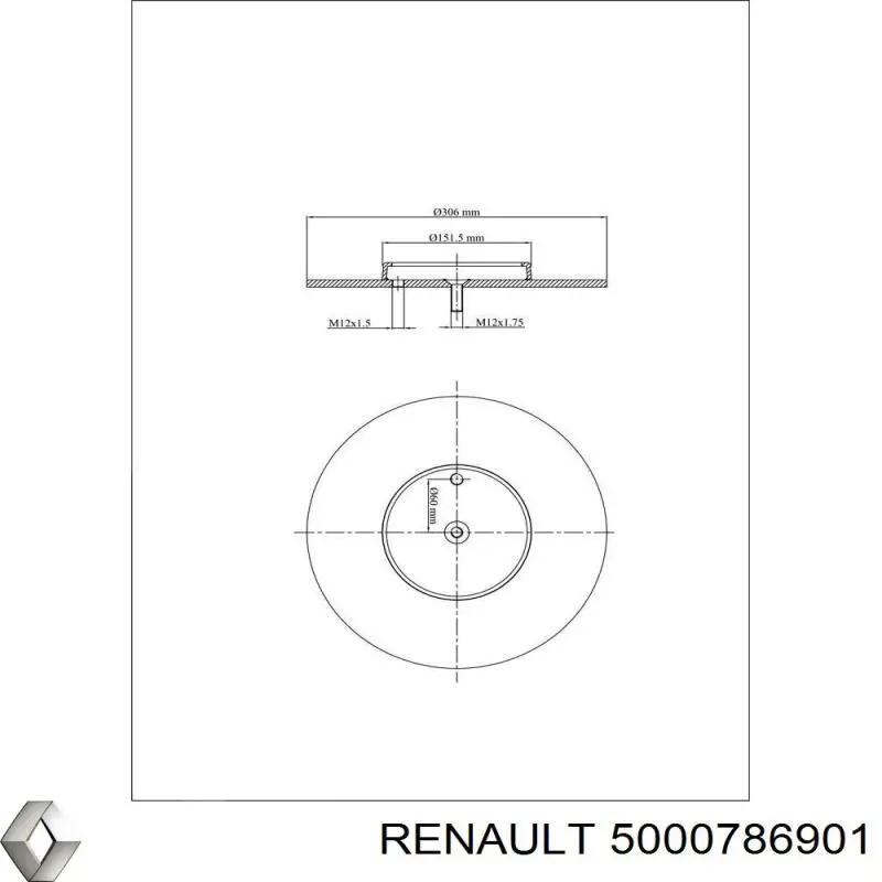 5000786901 Renault (RVI) Пневмоподушка (пневморессора) моста переднего