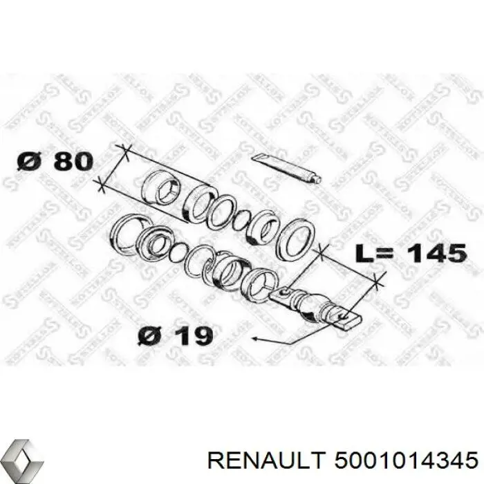 Купить 5001014345 Renault (RVI) Ремкомплект шара лучевой тяги