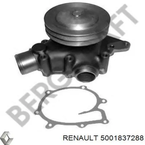 Помпа охлаждения Renault (RVI) 5001837288 цена, от 174.44 USD