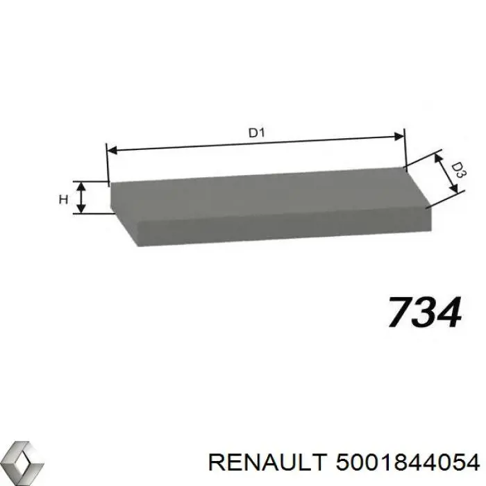 5001844054 Renault (RVI) Внутрисалонный фильтр
