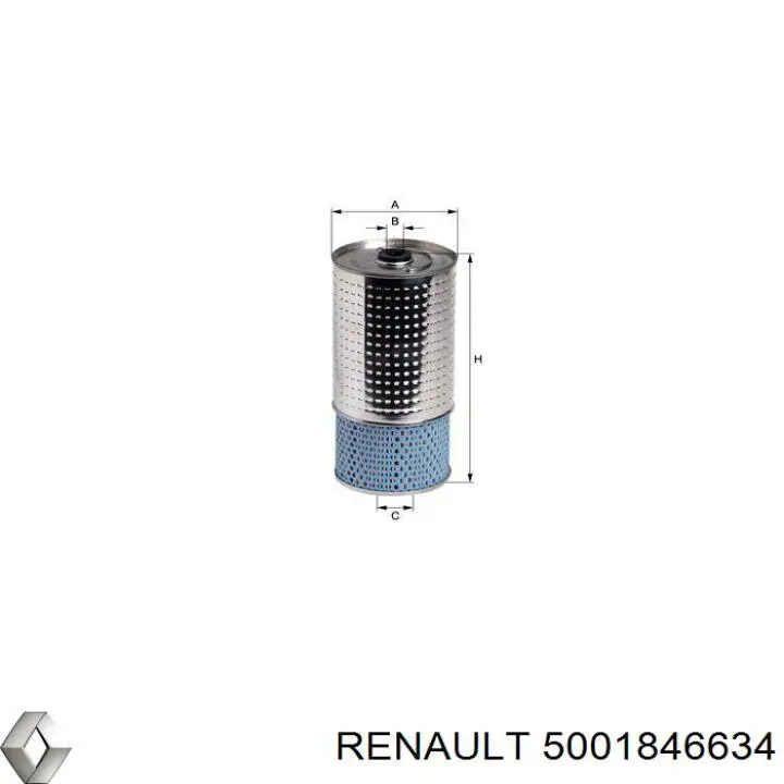 Фильтр очистки масла центробежный Renault (RVI) 5001846634 цена, от 5.64 USD
