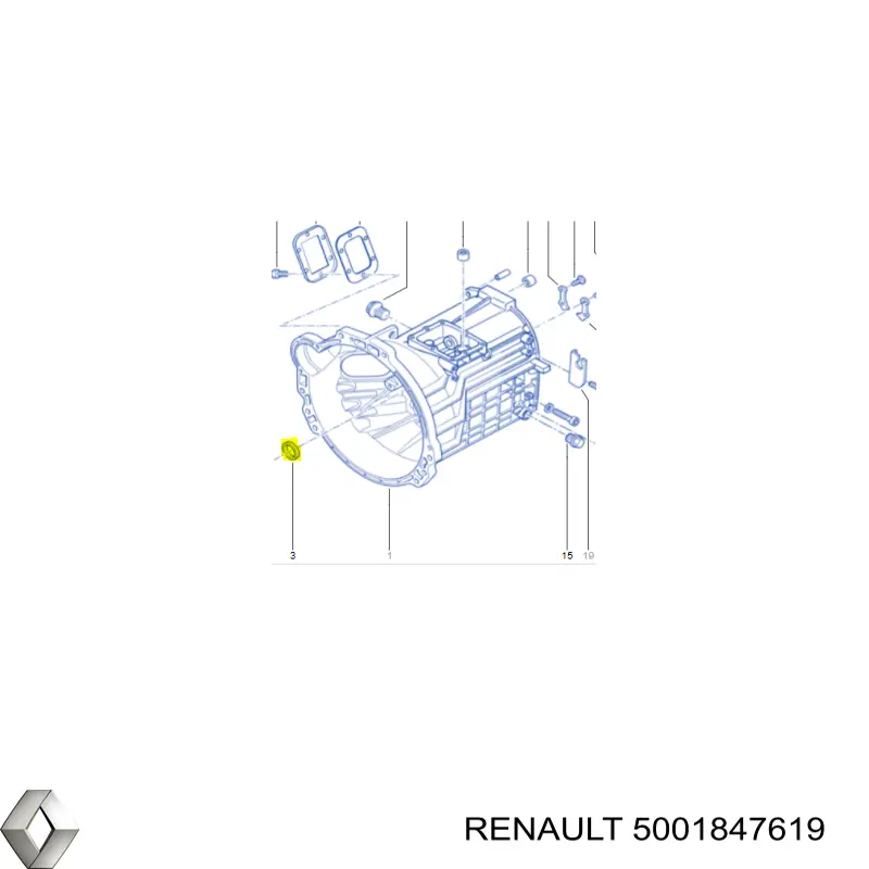 Сальник АКПП/КПП (входного/первичного вала) Renault (RVI) 5001847619