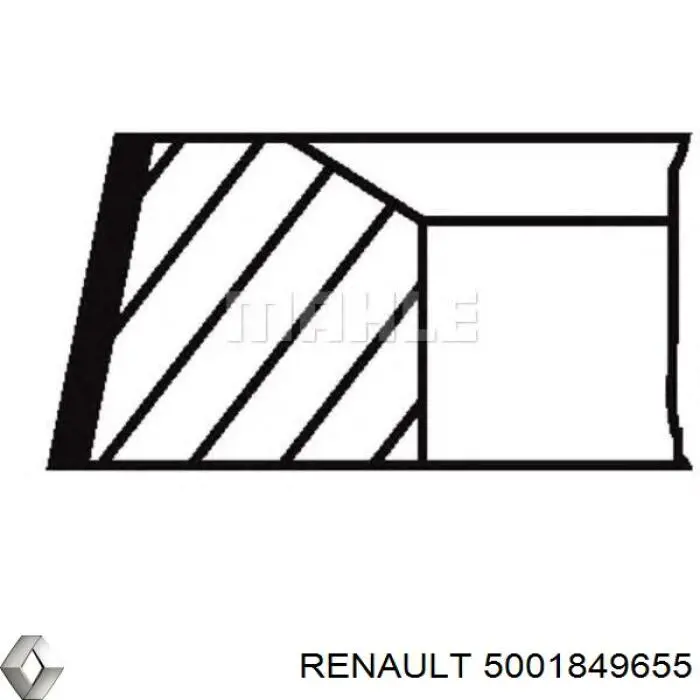 Купить 5001849655 Renault (RVI) Комплект поршневых колец на 1 цилиндр, стандарт